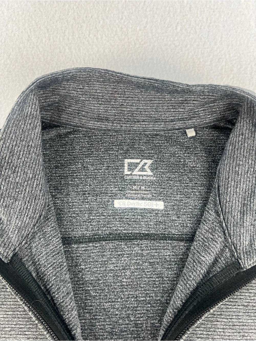 Cutter & Buck DryTec Honda Dealership Heather Gray Mens 1/4 Zip Pullover Size M
